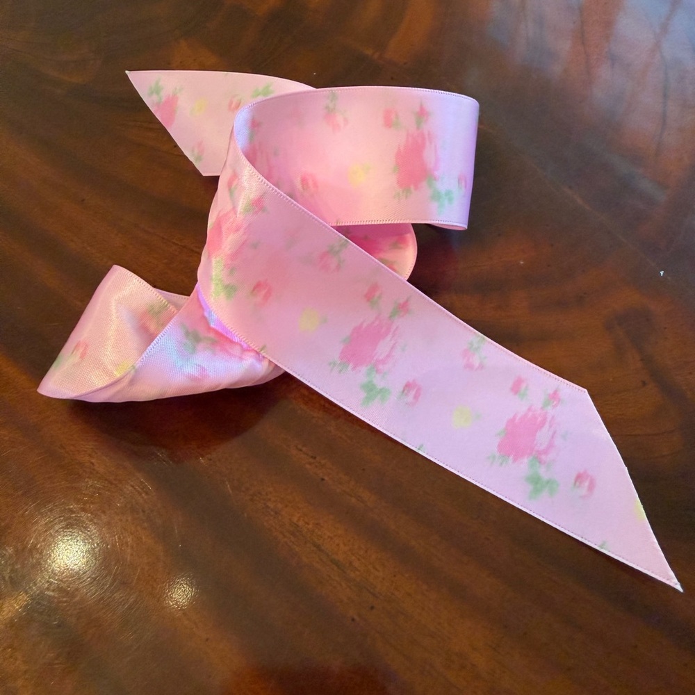 NEW LoveShackFancy Love On The Beach Floral Satin Ribbon 27”